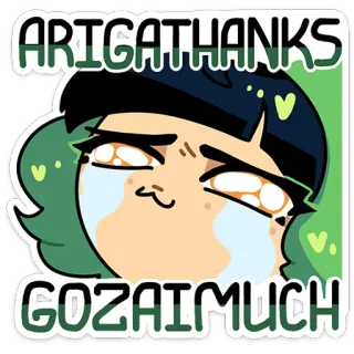 ⭐ ARIGATHANKS
GOZAIMUCH Anime, Dessin animé, Mignon, Merci, Reconnaissant, Émotionnel, Heureux, Expression telegram sticker