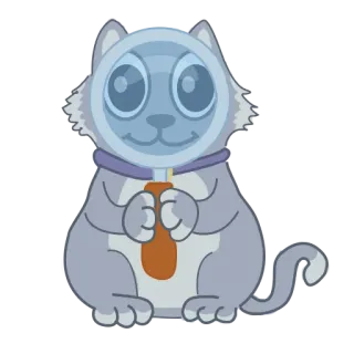 🔎 Katze, Tier, Haustier, Cartoon, niedlich, Lupe whatsapp sticker