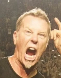 😲 James Hetfield Rock, Musica, Metal, Metallica, Cantante telegram sticker