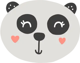 🐼 Panda, süß, Tier, Aufkleber, kawaii, Herz whatsapp sticker