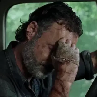 😞 Rick Grimes The Walking Dead Rick Grimes, The Walking Dead, zombie, apocalypse, survival telegram sticker