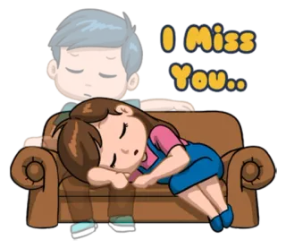 😞 I Miss You.. nhớ bạn, yêu, cặp đôi, mối quan hệ, dễ thương, hoạt hình, buồn, nhớ whatsapp sticker