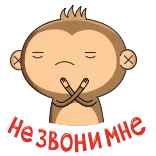 🙅♀ NO ZOOOM VIBES 원숭이, 줌 분위기 아님, 웃긴, 귀여운, 밈, 인터넷 속어 whatsapp sticker