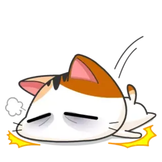 😞 gatto, dito medio, offensivo, maleducato, adesivo, cartone animato telegram sticker