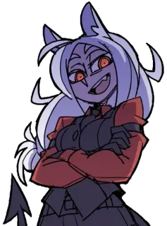 😎 Cerberus Helltaker Anime, Helltaker, Cerberus, Cô gái quỷ, Trò chơi điện tử, Nhân vật telegram sticker
