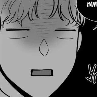 🖤 HAM Manhwa, Faccia, Arrabbiato, Espressione, Manga, Webtoon telegram sticker