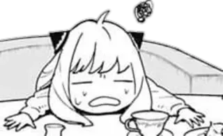 😵 Anya Forger Spy x Family anime, spy x family, anya forger, manga, cute, exhausted telegram sticker
