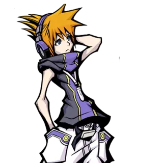 😒 Neku Sakuraba The World Ends with You anime, video game, character, twewy, neku, sakuraba telegram sticker