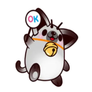 👌 OK кот, наклейка, животное, милый, ок telegram sticker