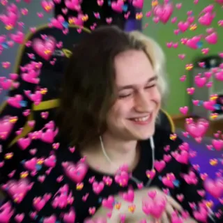 🥰 uśmiechnięty, szczęśliwy, serca, pozytywny, osoba, mężczyzna telegram sticker