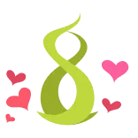❤️ tình yêu, trái tim, hình dạng xanh lá, trừu tượng, màu hồng telegram sticker