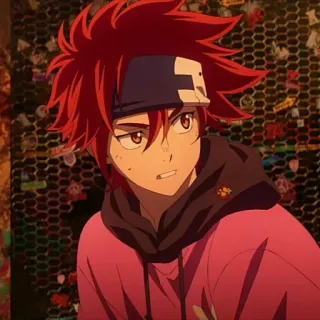 😠 Reki Kyan SK8 the Infinity Anime, SK8 the Infinity, Reki Kyan, rote Haare, Anime Charakter, Skater whatsapp sticker