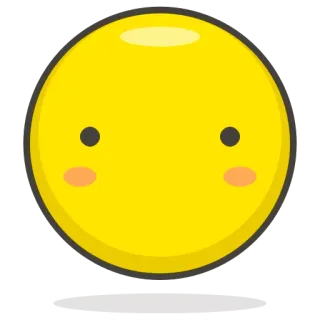 😶 Emoji, Sorriso, carino, faccia, sticker, Kawaii telegram sticker