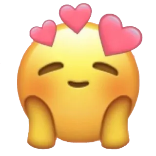 😌 эмодзи, любовь, сердечки, милый, каваи whatsapp sticker