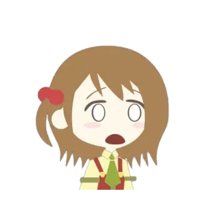 😦 Anime, Cartone animato, Personaggio, Ragazza, Kawaii, Carino whatsapp sticker