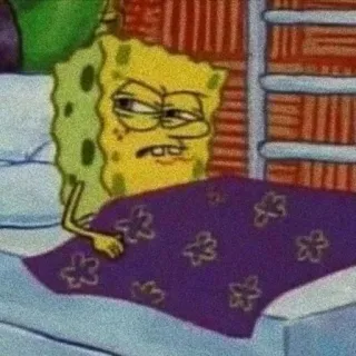 🧽 Spongebob Spongebob, Hoạt hình, Nhân vật, Tâm trạng, Buồn ngủ, Meme telegram sticker
