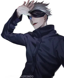 ☁️ Gojo Satoru Jujutsu Kaisen Anime, Gojo Satoru, Jujutsu Kaisen, Personagem, Fanart telegram sticker