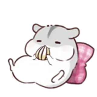 😌 hamster, mignon, animal, kawaii, animal de compagnie, dessin animé whatsapp sticker