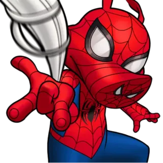 🐽 Spider-Ham spider-man, marvel, superhero, cartoon, pig, humor, comic book telegram sticker