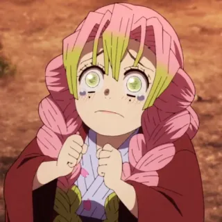 💗 Mitsuri Kanroji Demon Slayer Аниме, Клинок, рассекающий демонов, Мицури Канроджи, Хашира, Любовный хашира, милый telegram sticker
