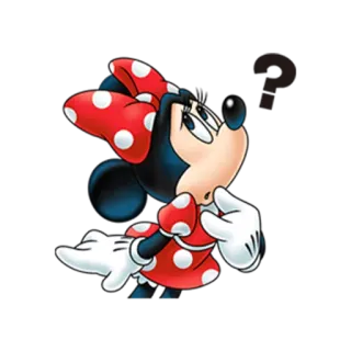 😮 Minnie Mouse cartone animato, topo, disney, personaggio, femmina telegram sticker