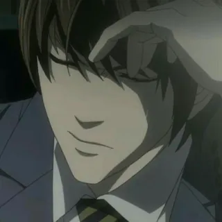⚖ Light Yagami Death Note Anime, Réflexion, Intelligent, Complot, Death Note telegram sticker