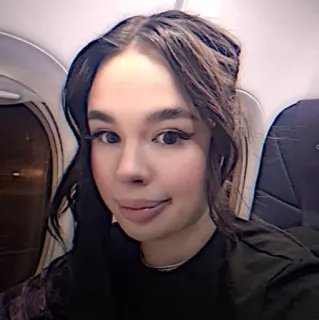 💍 mulher, retrato, pessoa, selfie, avião, viagem telegram sticker