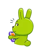 👀 กระต่าย, โทรศัพท์, การ์ตูน, สัตว์ telegram sticker