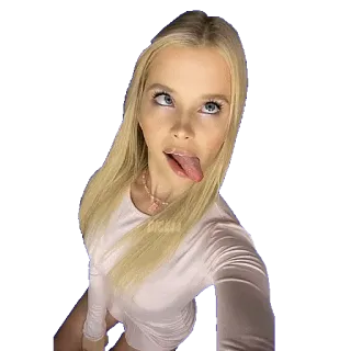 🤪 donna, bionda, selfie, adesivo, ragazza telegram sticker