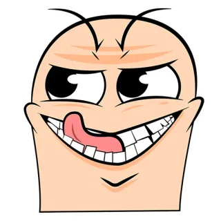 😜 desenho animado, cara engraçada, bobo, expressão, língua, louco, personagem, quadrinhos telegram sticker