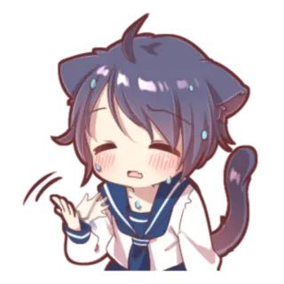 🍓 Anime, Gato, Triste, Chibi, Suor, Kawaii telegram sticker