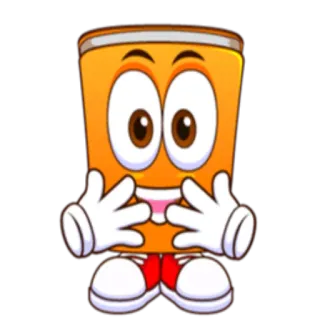 🙂 Мультфильм, Оранжевый, Персонаж, Смешной, Глаза, Руки, Обувь whatsapp sticker