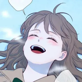🍒 woman, smile, happy, anime, manga, cartoon telegram sticker
