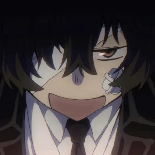 🪓 Osamu Dazai Bungo Stray Dogs Anime, Osamu Dazai, Bungo Stray Dogs, Bende, Personaggio, Manga telegram sticker