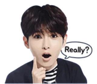 😮 Really? geschokt, vraag, verrassing, twijfel, jonge man telegram sticker