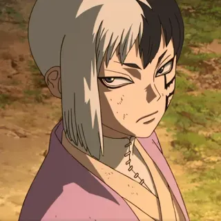 🌏 Asagiri Gen Dr. Stone anime, Dr. Stone, Asagiri Gen, character telegram sticker