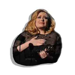 😢 Adele Adele, cantora, chorando, emocional, celebridade, prêmio, apresentação telegram sticker