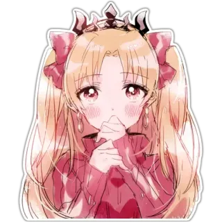 😳 anime, fille, princesse, couronne, mignon, blonde, manga telegram sticker