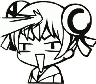 😝 anime, character, sticker, cartoon telegram sticker