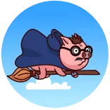 Potter Pig - @TgEmojis telegram emojis 🧹