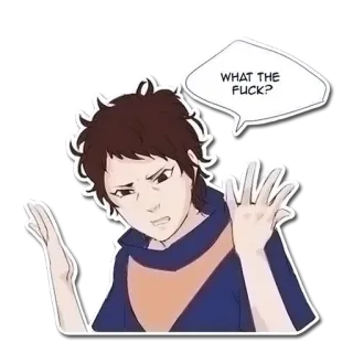 🤬 WHAT THE FUCK? pregunta, insultar, molesto, expresión whatsapp sticker