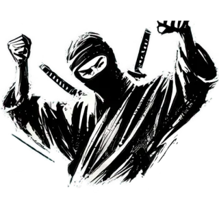 💪 Ninja, Katana, Arma, Samurái, Artes Marciales, Espada, Guerrero whatsapp sticker
