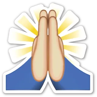 🙏 oração, emoji, mãos, rezar, esperança, abençoar telegram sticker