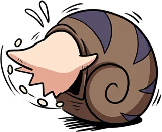 😱 caracol, concha, dibujos animados, animal, lindo whatsapp sticker