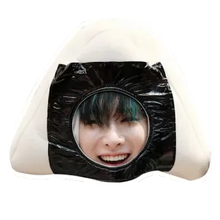 😆 โอนิกิริ, ข้าวปั้น, อาหาร, เอเชีย, น่ารัก, หมวก telegram sticker