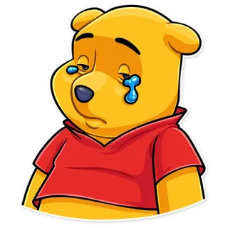 😢 Winnie the Pooh грустный, плачущий, Винни Пух, мультфильм telegram sticker