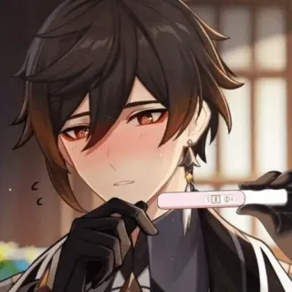 🥺 Zhongli Genshin Impact чжун ли, геншин импакт, аниме, видеоигра, фанарт, тест на беременность telegram sticker