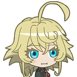 😒 Tanya Degurechaff Saga of Tanya the Evil Anime, Manga, Militär, Isekai, Blond, Chibi, Tanya Degurechaff whatsapp sticker