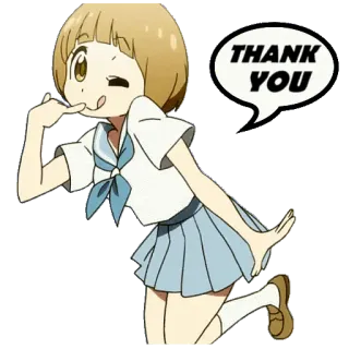😀 THANK YOU Anime, Danke, Cartoon, Sticker telegram sticker