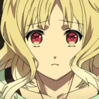 🗝 Yui Komori Diabolik Lovers Anime, Dessin animé, Féminin, Blond, Yeux rouges whatsapp sticker